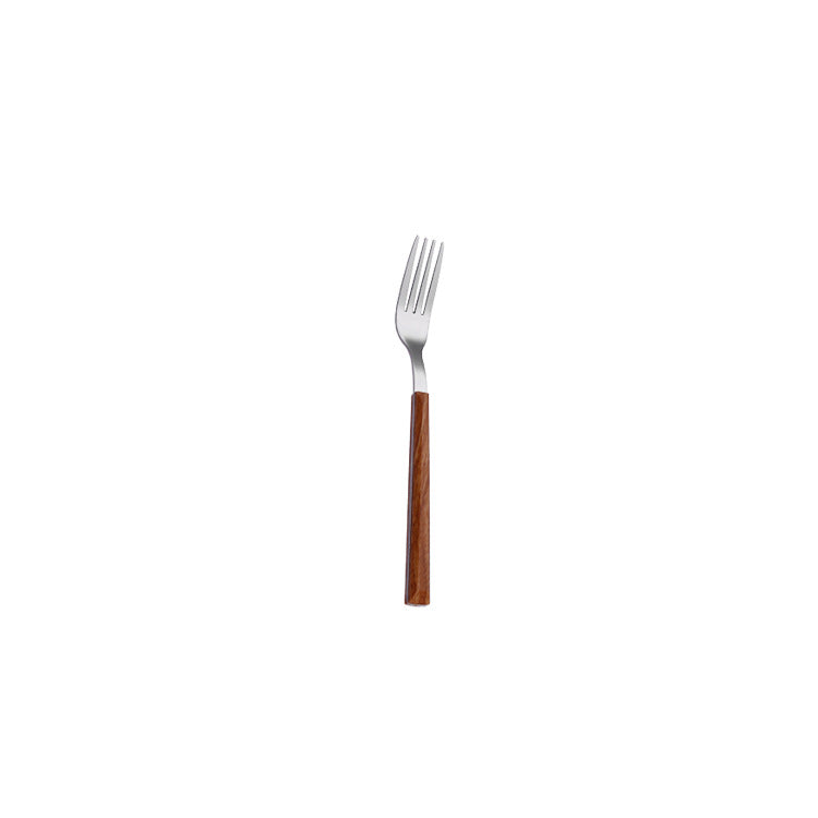 Stainless Steel Cutlery Set – Elegant Wooden Handle Flatware