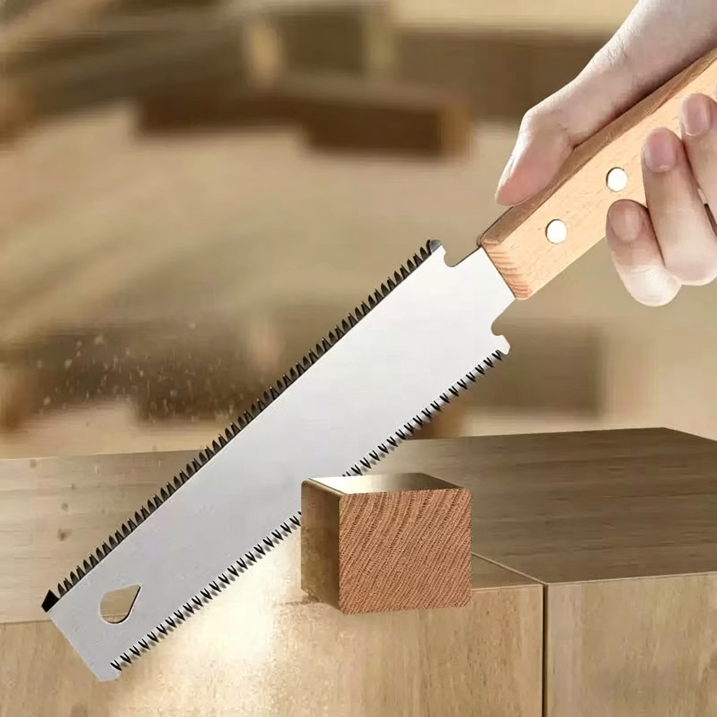 Hand Saw with Wooden Handle – SK5 Steel Precision Cutting Tool Cut Faster, Cleaner & With Less Effort