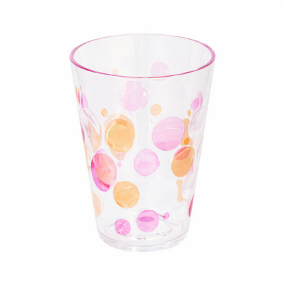 Color Dot Plastic Tumbler – Stylish Everyday Drinking Cup