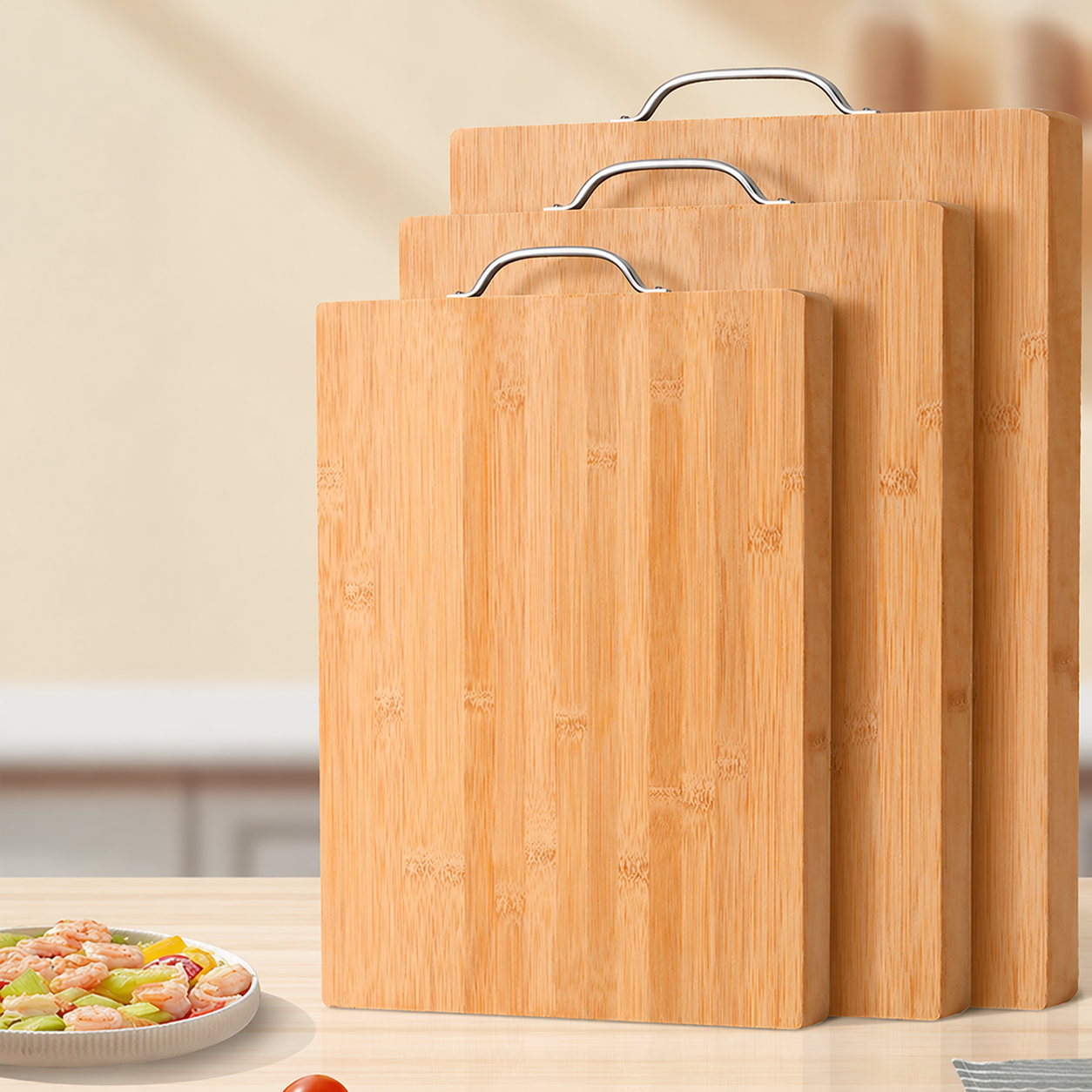 Thick Bamboo Cutting Board – Double-Sided Kitchen Chopping Board Clean, Durable & Built for Everyday Cooking