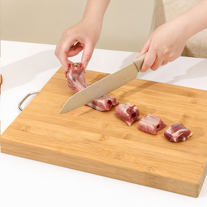 Thick Bamboo Cutting Board – Double-Sided Kitchen Chopping Board Clean, Durable & Built for Everyday Cooking