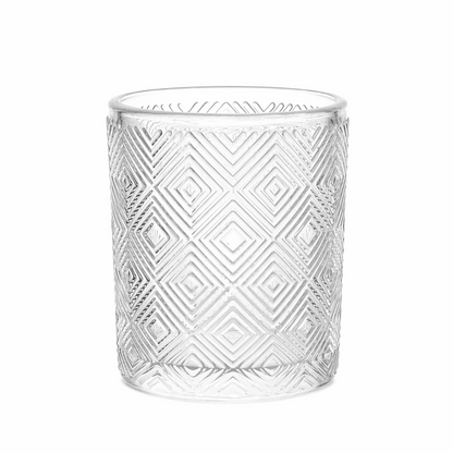 Embossed Glass Candle Holder – Elegant Tealight & Votive Cup Create a Warm, Cozy Glow in Seconds