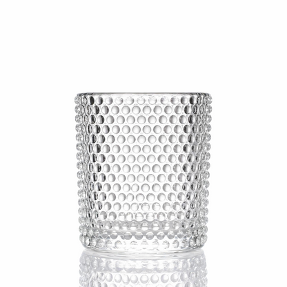 Embossed Glass Candle Holder – Elegant Tealight & Votive Cup Create a Warm, Cozy Glow in Seconds