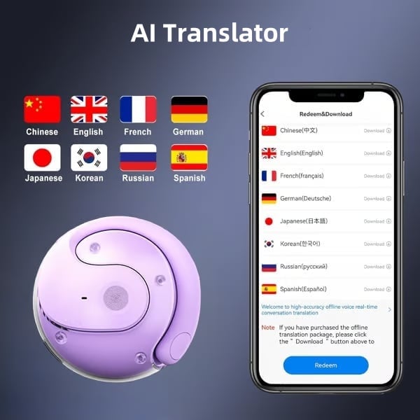 🏆#1 Best Seller ⏰ 49% OFF 💎AI Translation Wireless OWS Bluetooth5.4 Earphones (Fit iOS & Android)